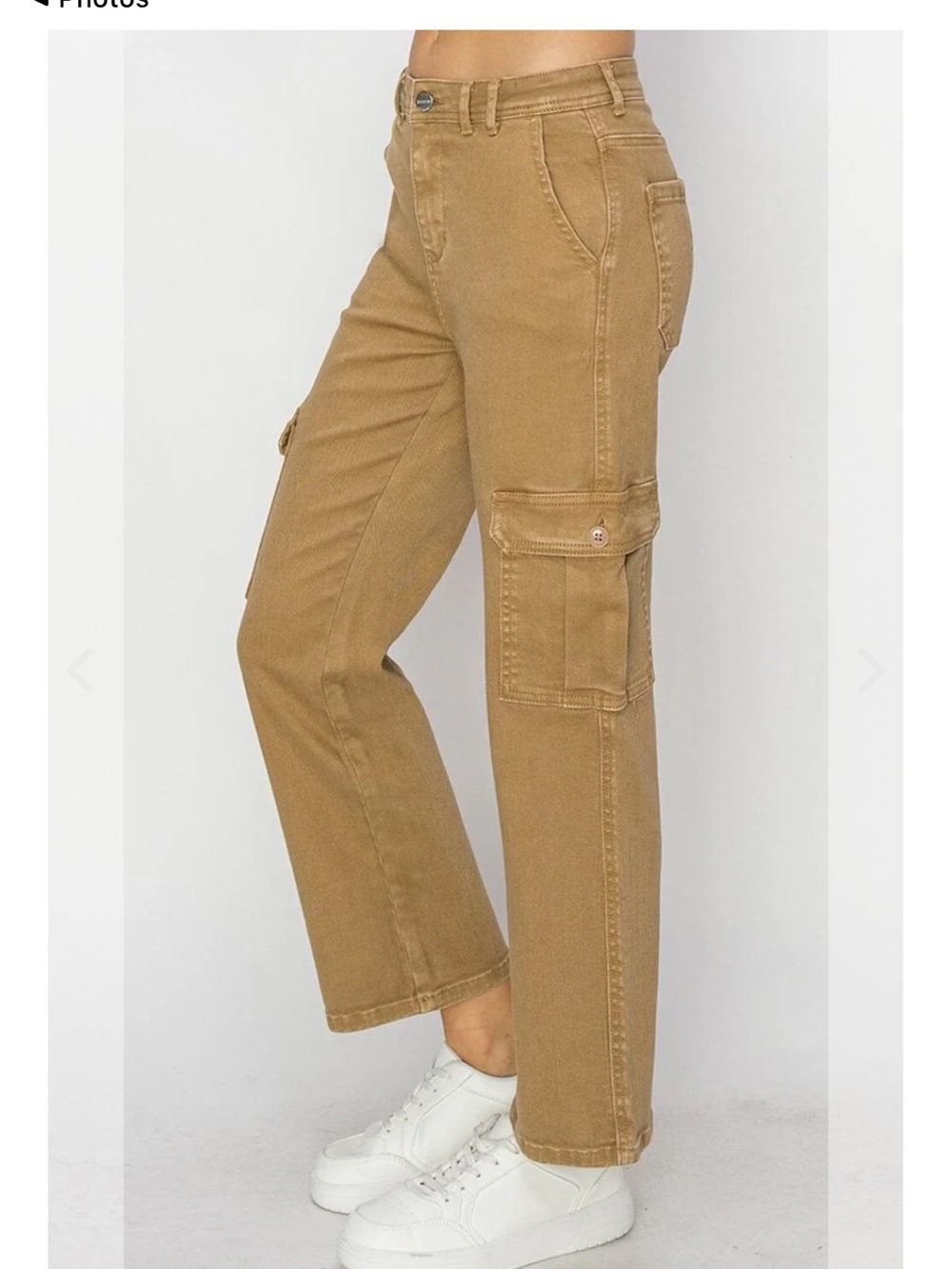 Risen High-Rise Utility Cargo Pants in Camel